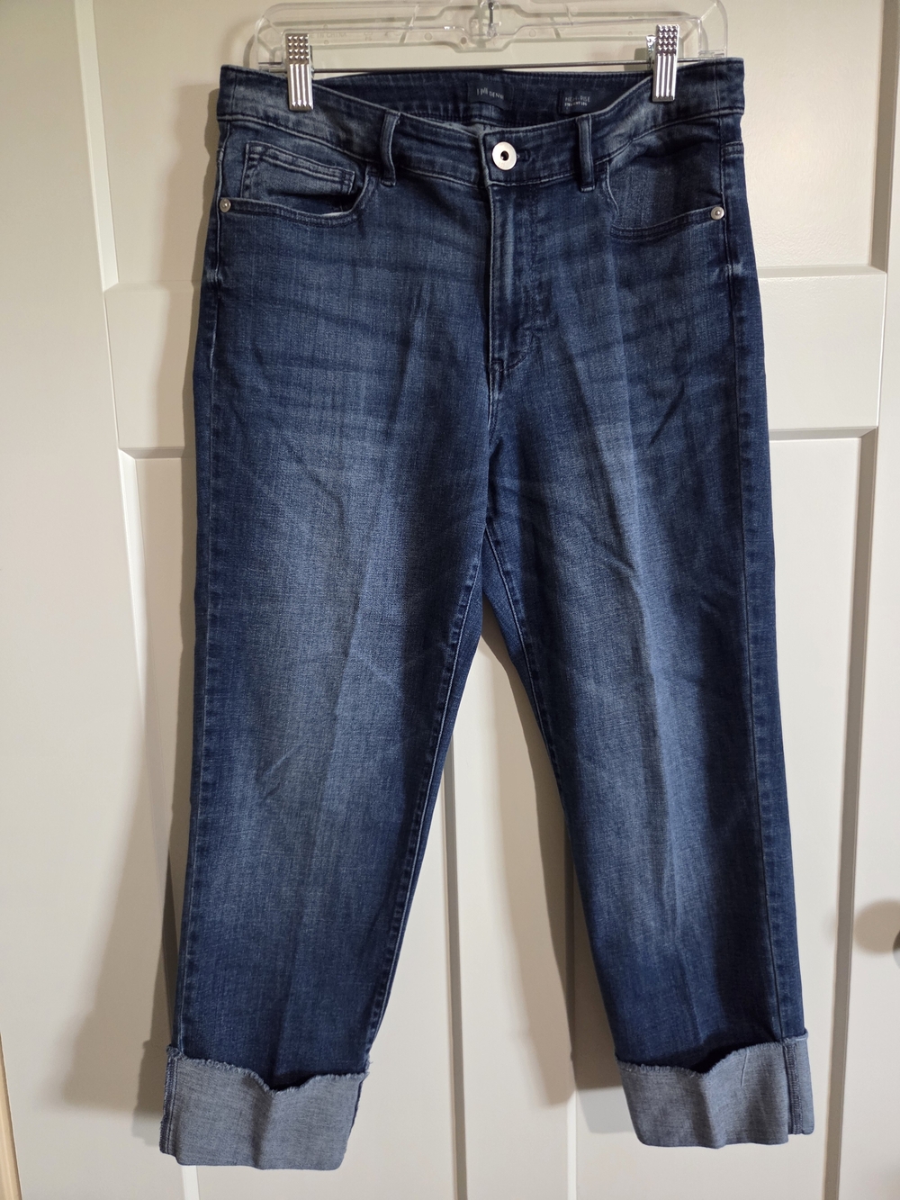 J. Jill Dark Blue Cropped Straight Jeans